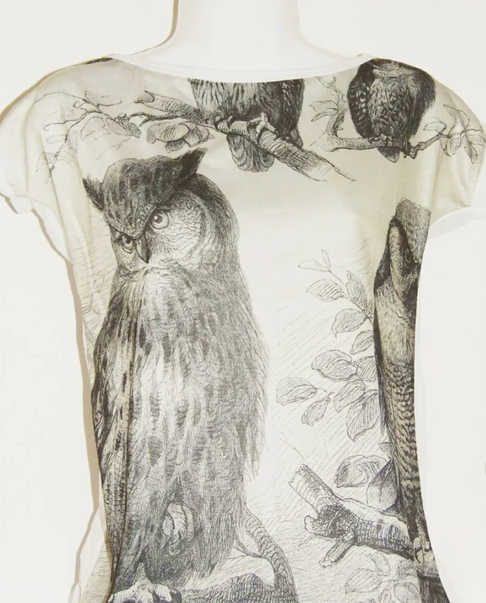 Blusa Estampada Corujas
