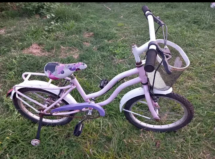 Bicicleta Infantil Rosa com Cestinha miniatura 2