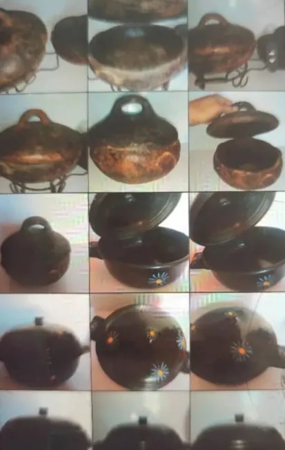 Kit 2 panelas de barro e 1 panela Ágata