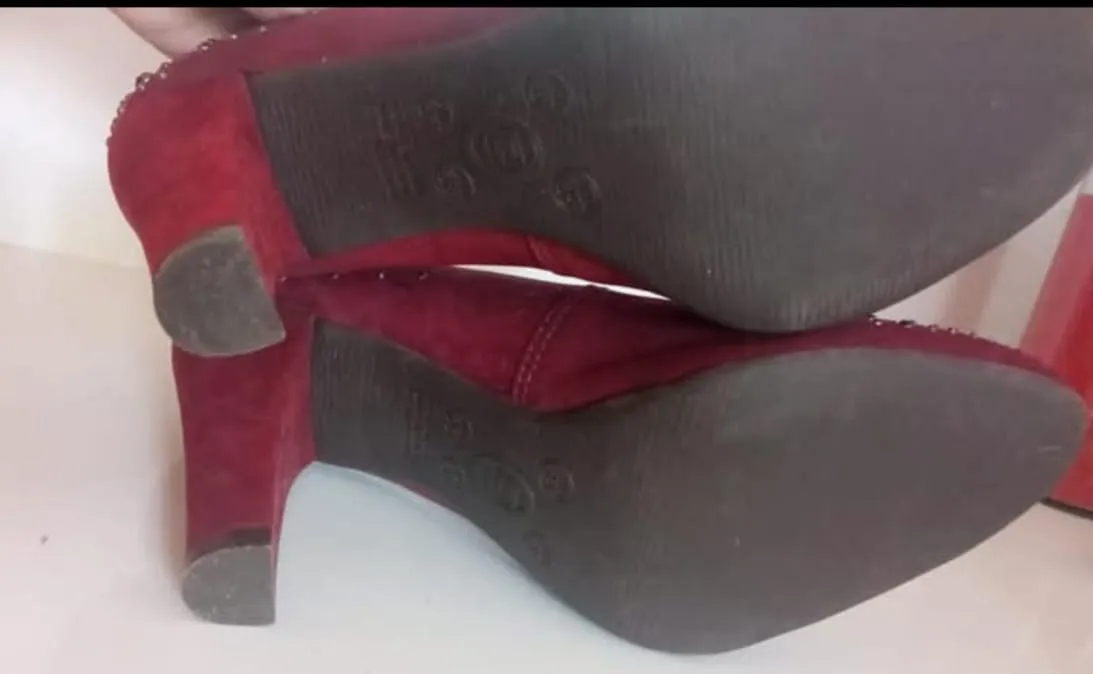 Sapato Bottero salto grosso Cor vinho Tamanho 35 miniatura 2