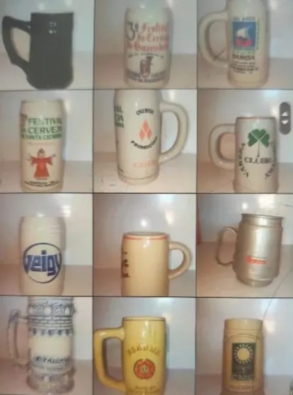 Grande coleção de canecas de cerveja - Antiguidade - Colecionismo miniatura 3