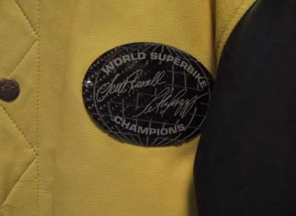 Jaqueta Kawasaki em couro miniatura 4