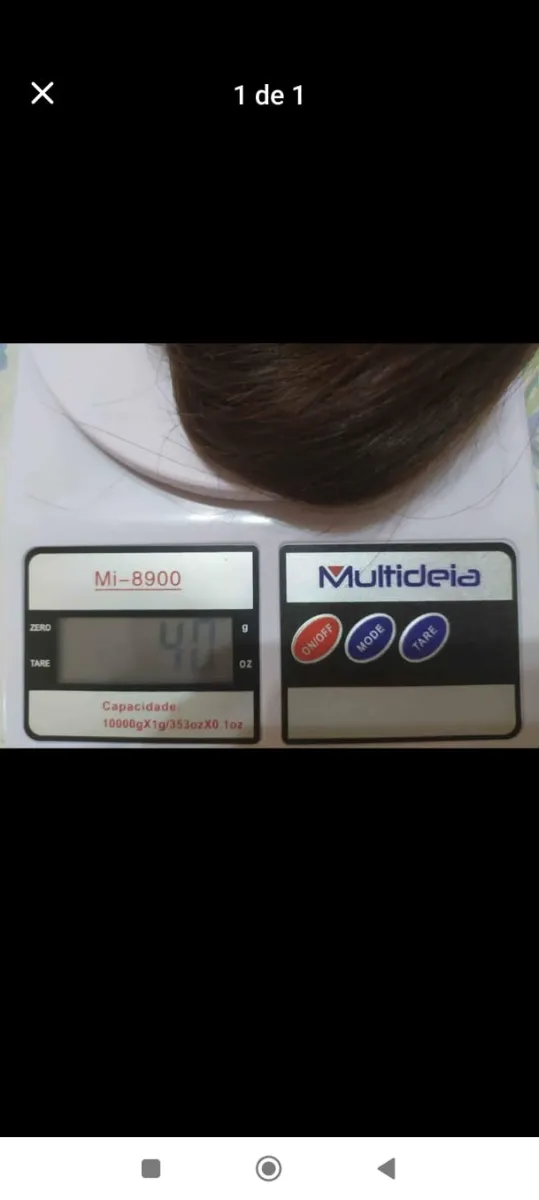 Cabelo humano natural 28cm miniatura 2