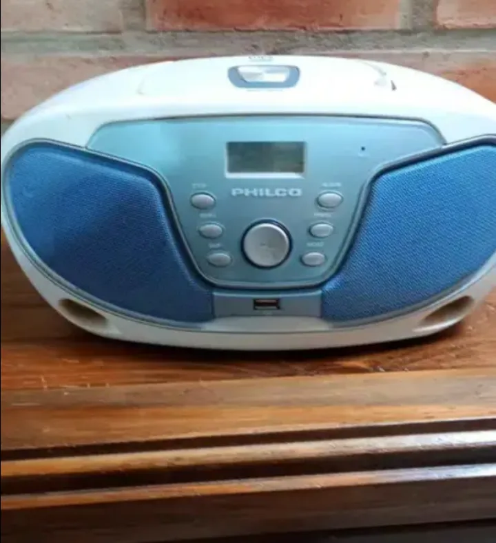 Rádio CD Player MP3 Retrô miniatura 2