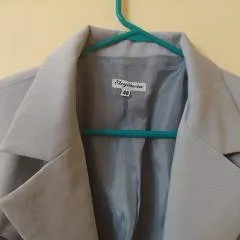 Blazer Feminino cinza claro miniatura 2