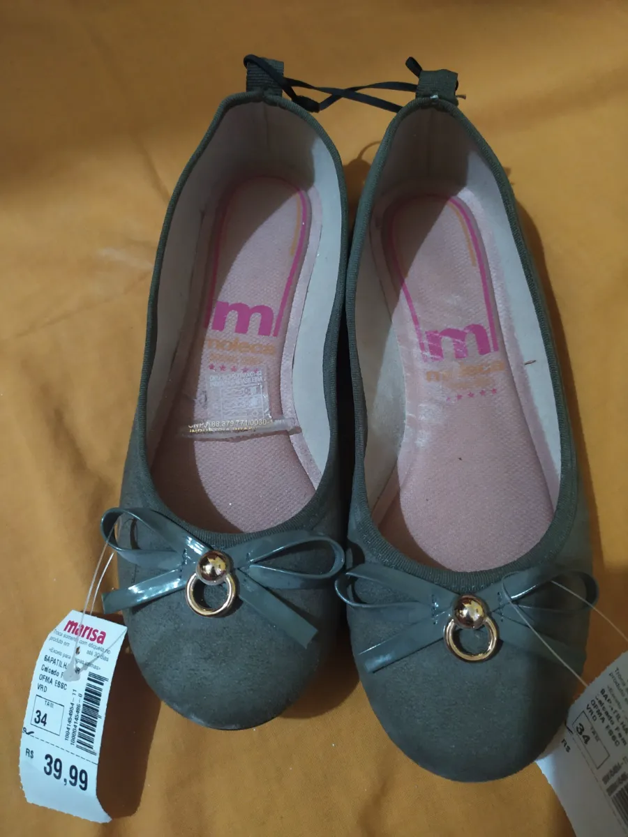 Sapatilha Moleca Tam. 34 Nova