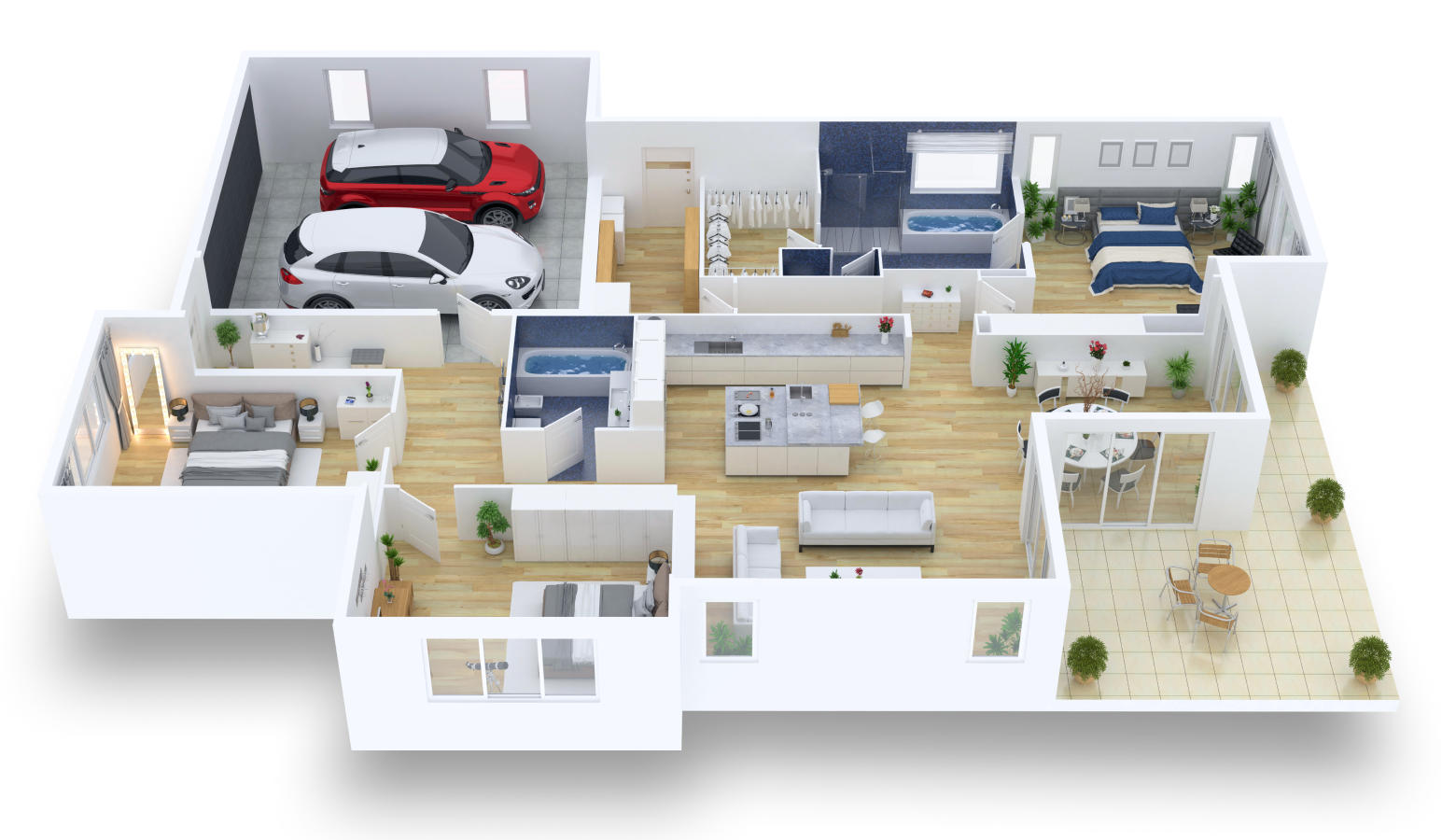 Rzuty dla 5 pokoi, dom na sprzedaż - zdjęcie 2