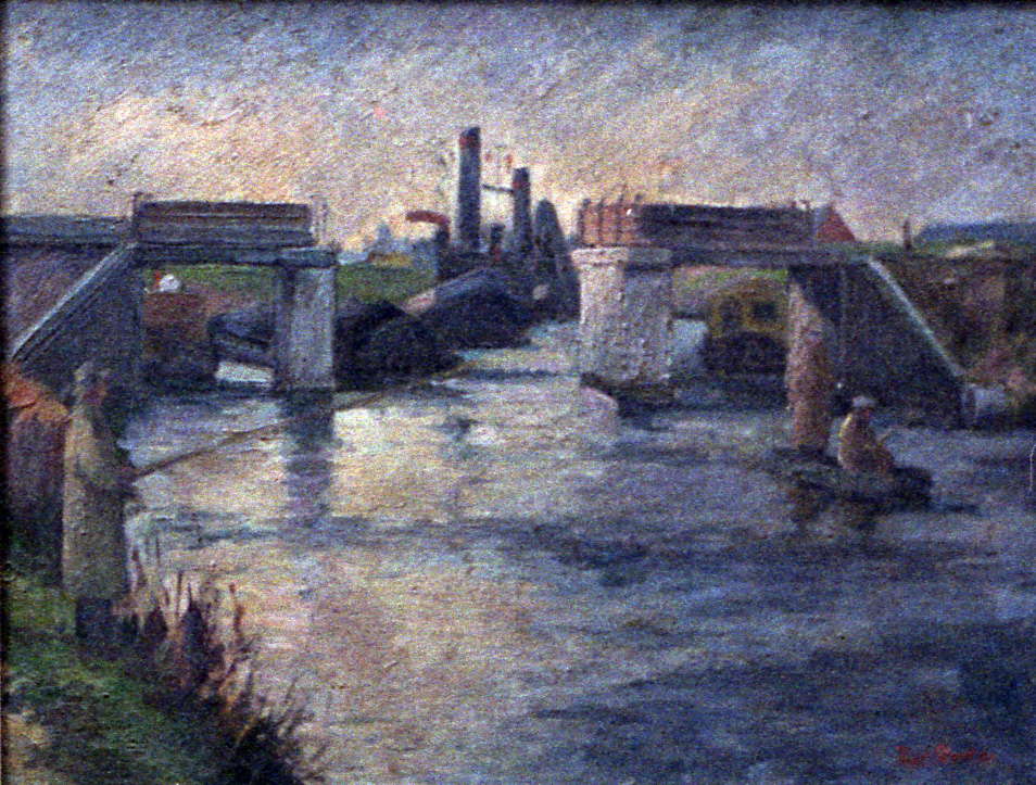 Visser bij sluis