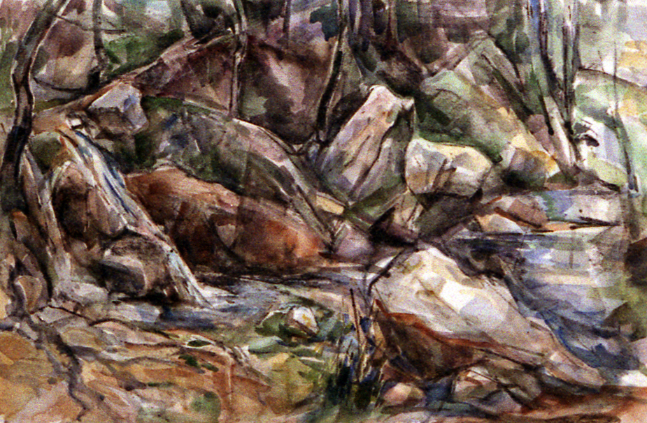Rotsen in rivier