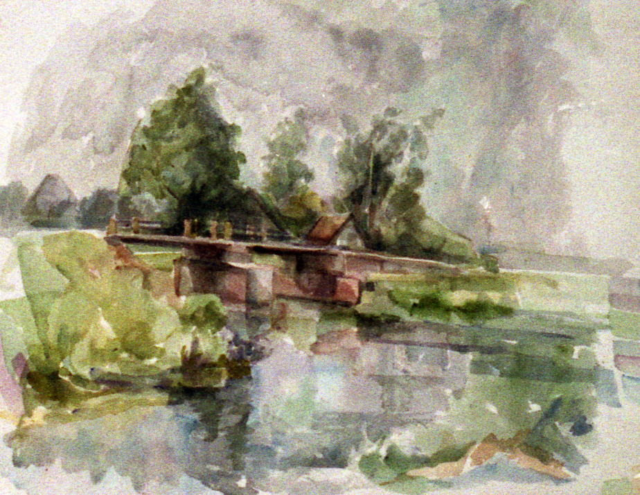 Brug in landschap