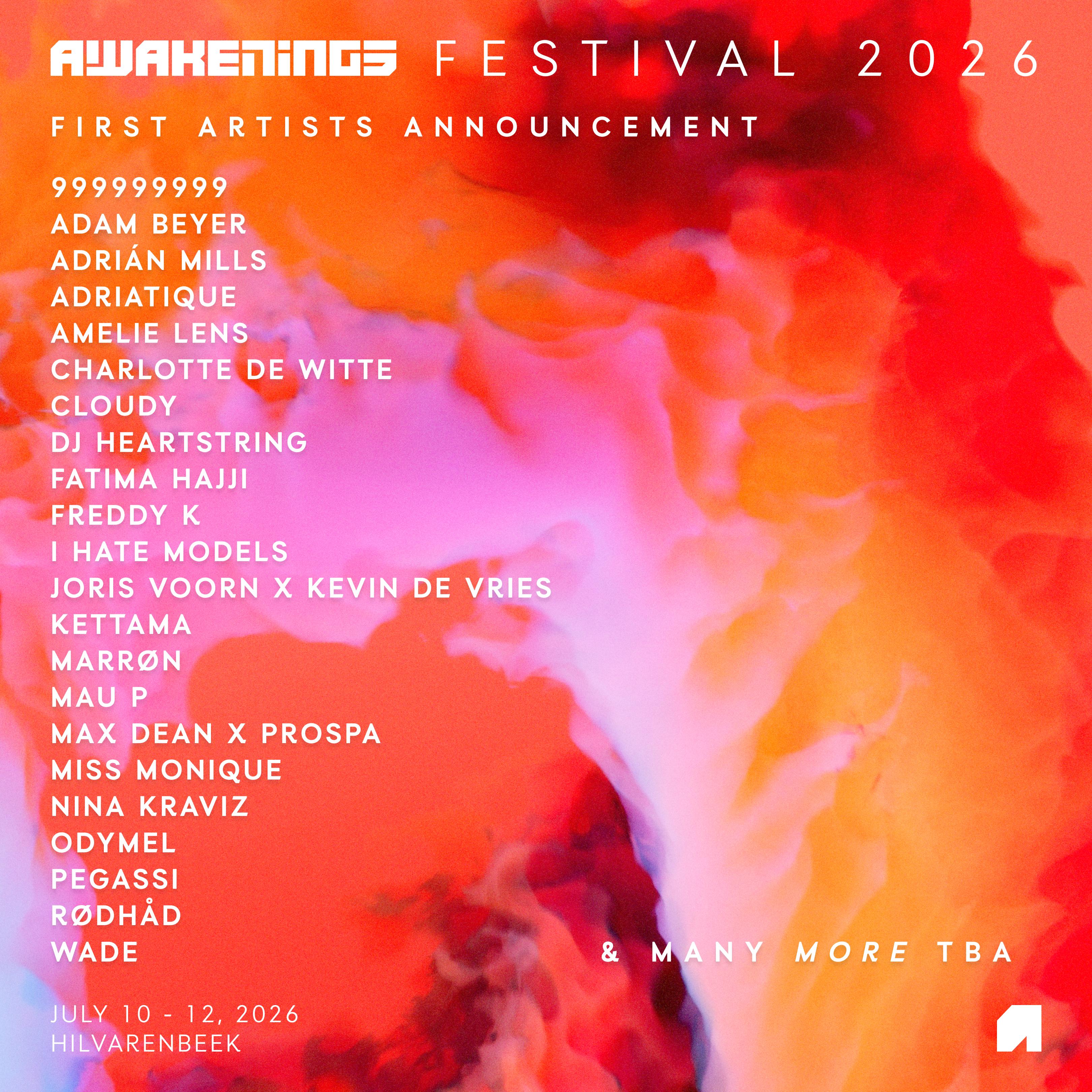 Awakenings Reveals Massive 2026 Festival Lineup