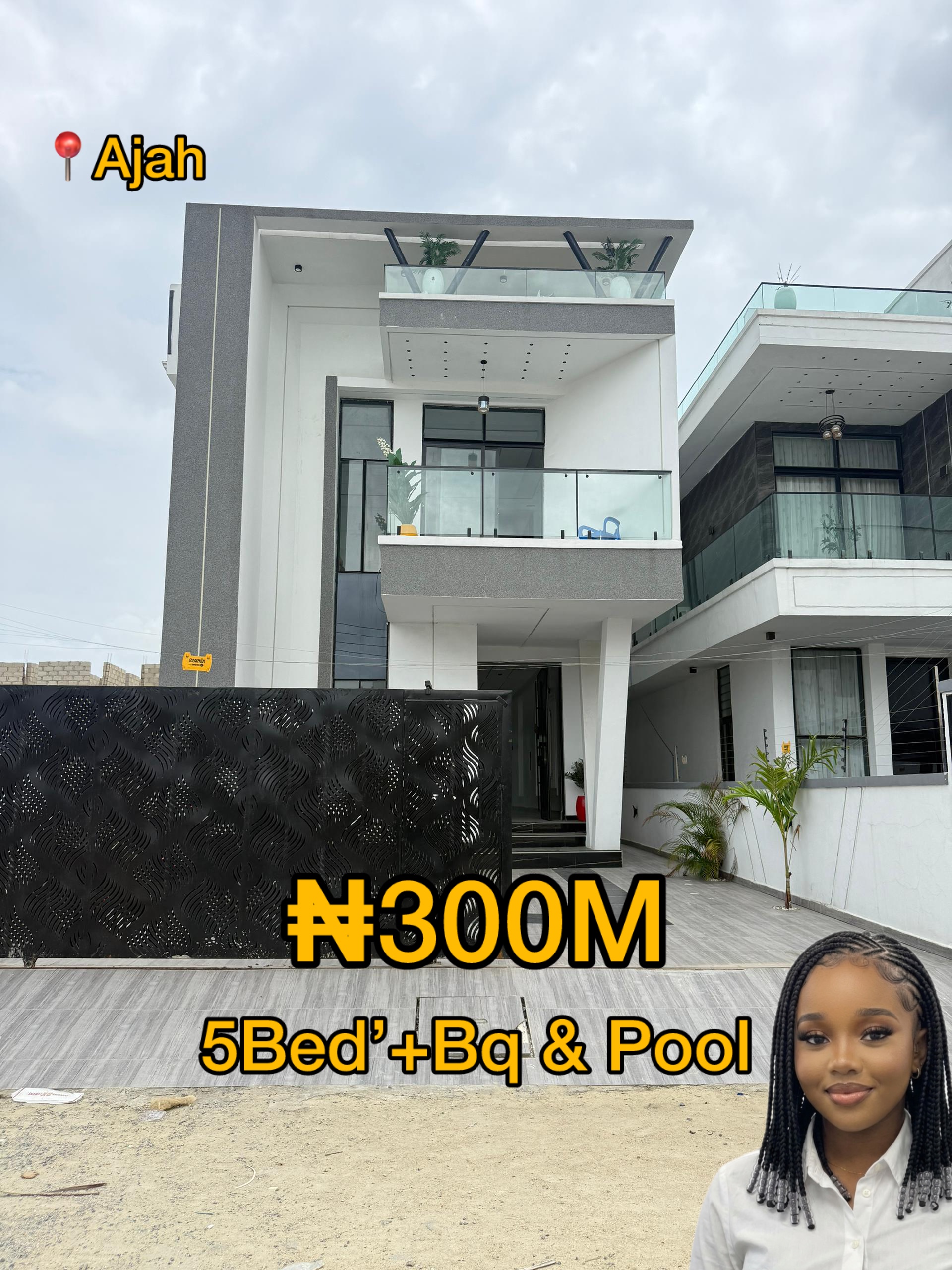 A brand-new 5 bedroom fully detached luxury home with Bq & Swimming pool for sale - Ajah