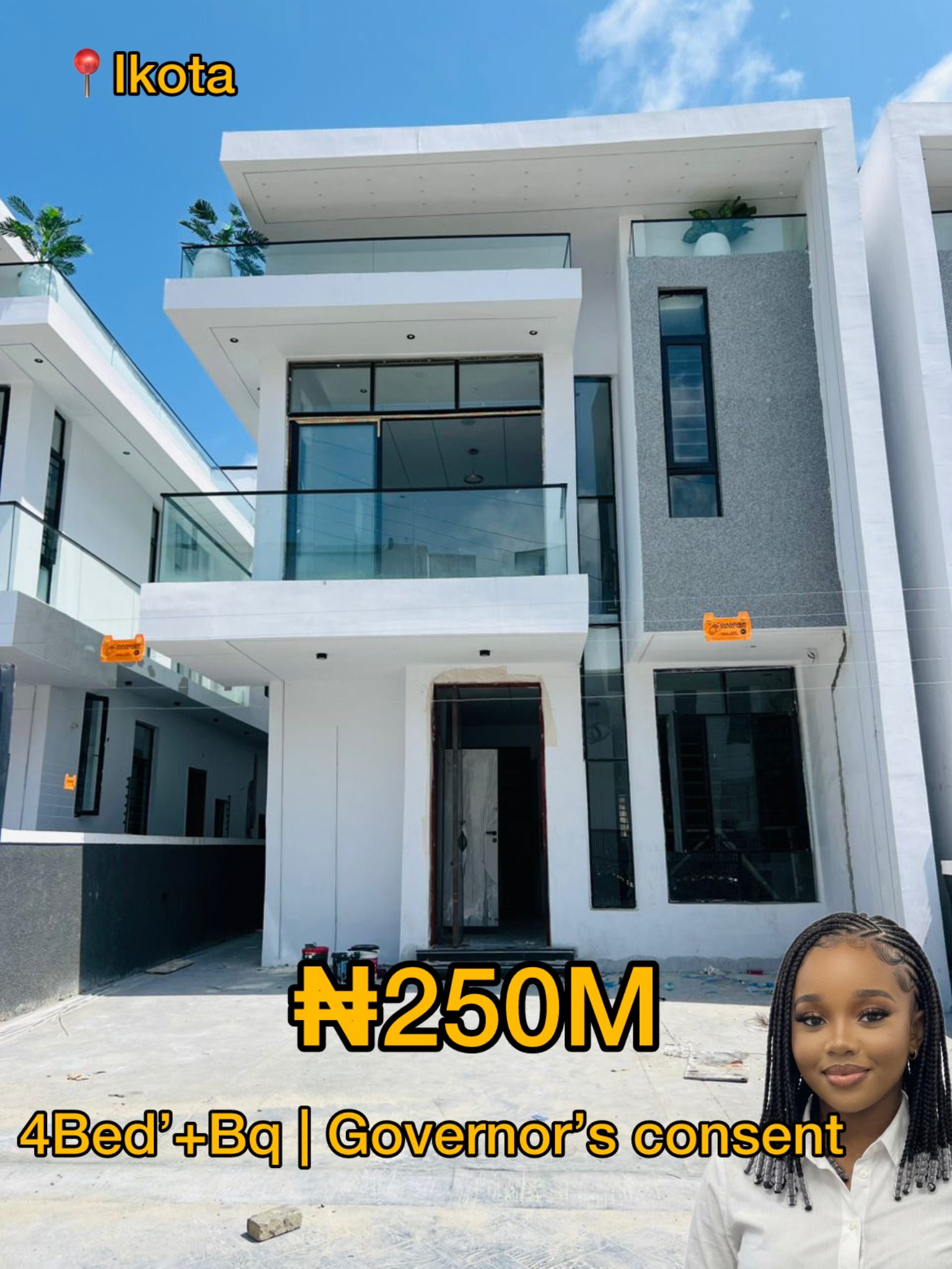 FOR SALE: 4 BEDROOM SEMI-DETACHED DUPLEX WITH BQ - Ikota