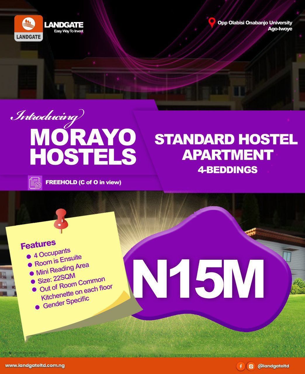 Looking for a high yield rental asset built to pay you back year after year? Invest in Morayo Hostels - image 2