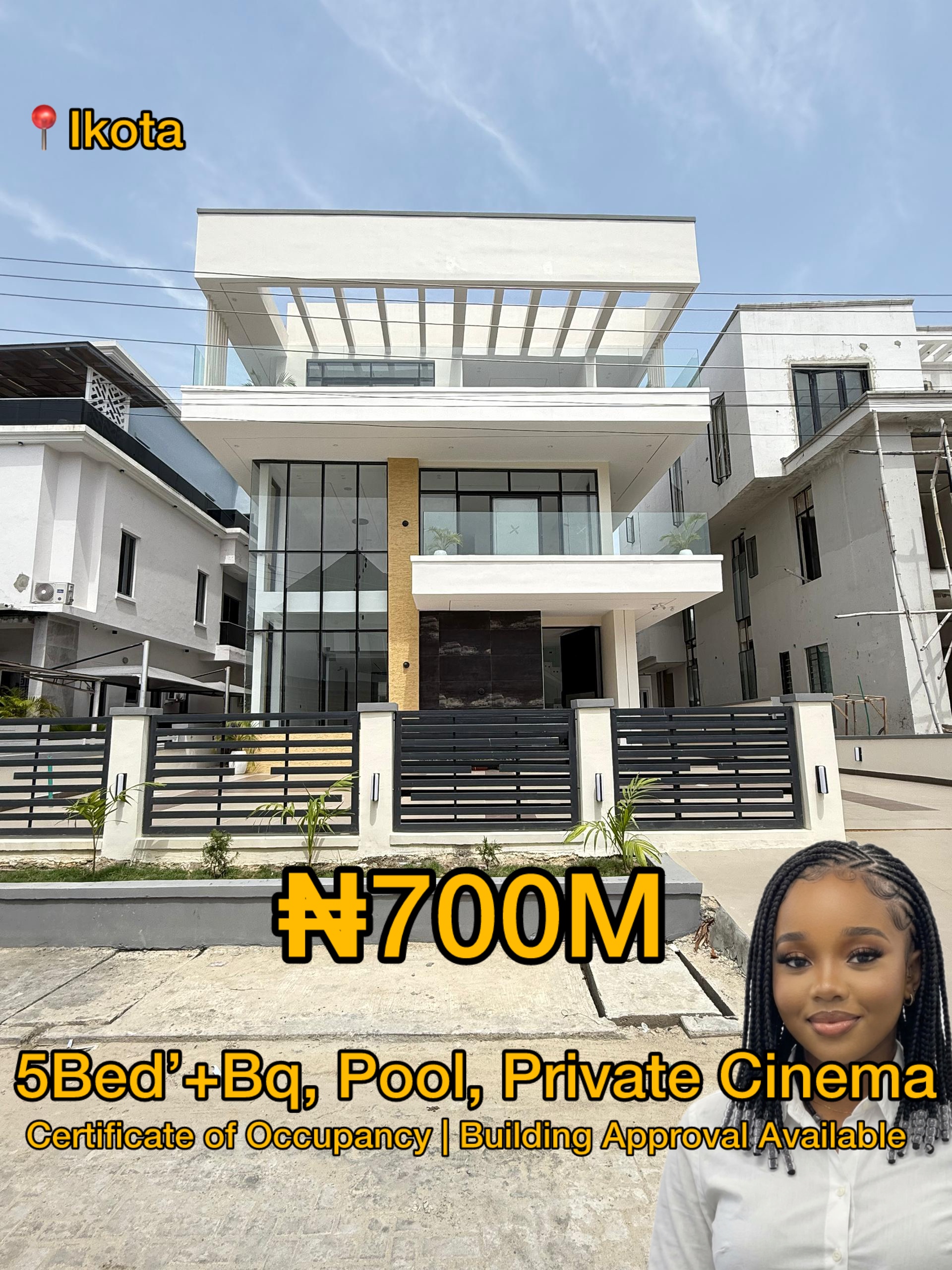 LUXURY 5 BEDROOM FULLY DETACHED DUPLEX FOR SALE - Lekki County Homes, Ikota