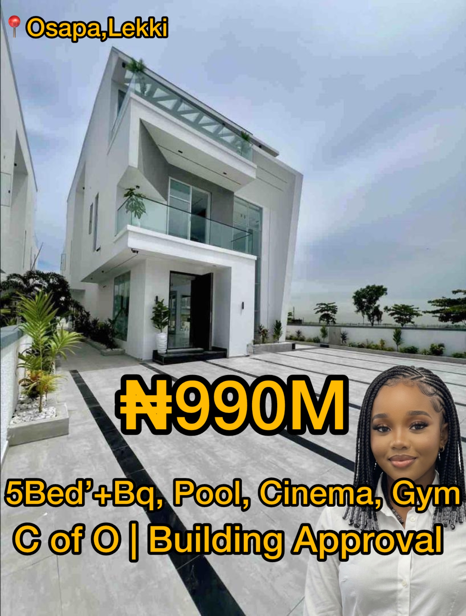 LUXURY 5 BEDROOM DETACHED DUPLEX WITH BQ, POOL, CINEMA & GYM FOR SALE