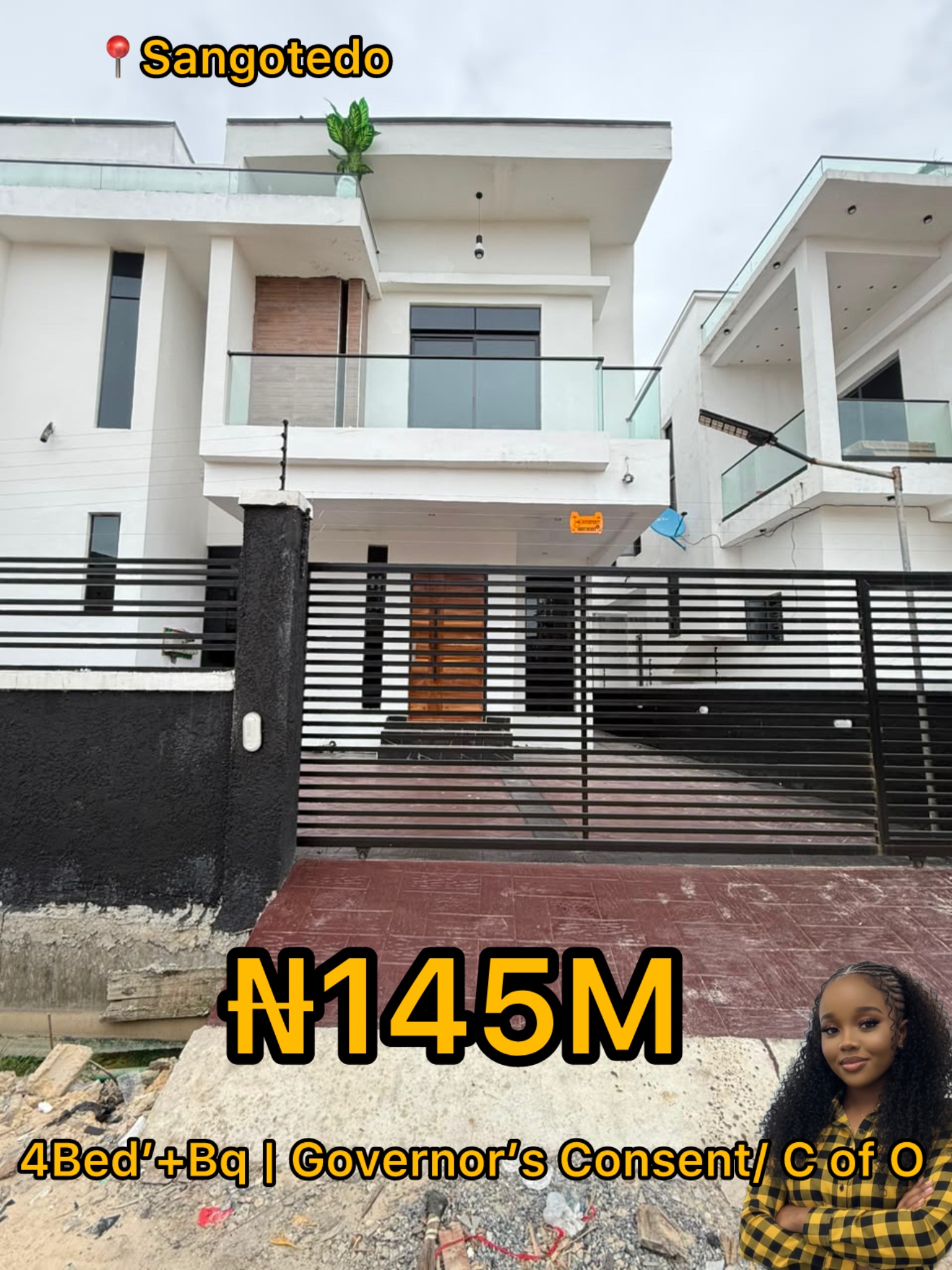 A brand-new home in a secure and well-connected part of Sangotedo. Pay and move-in