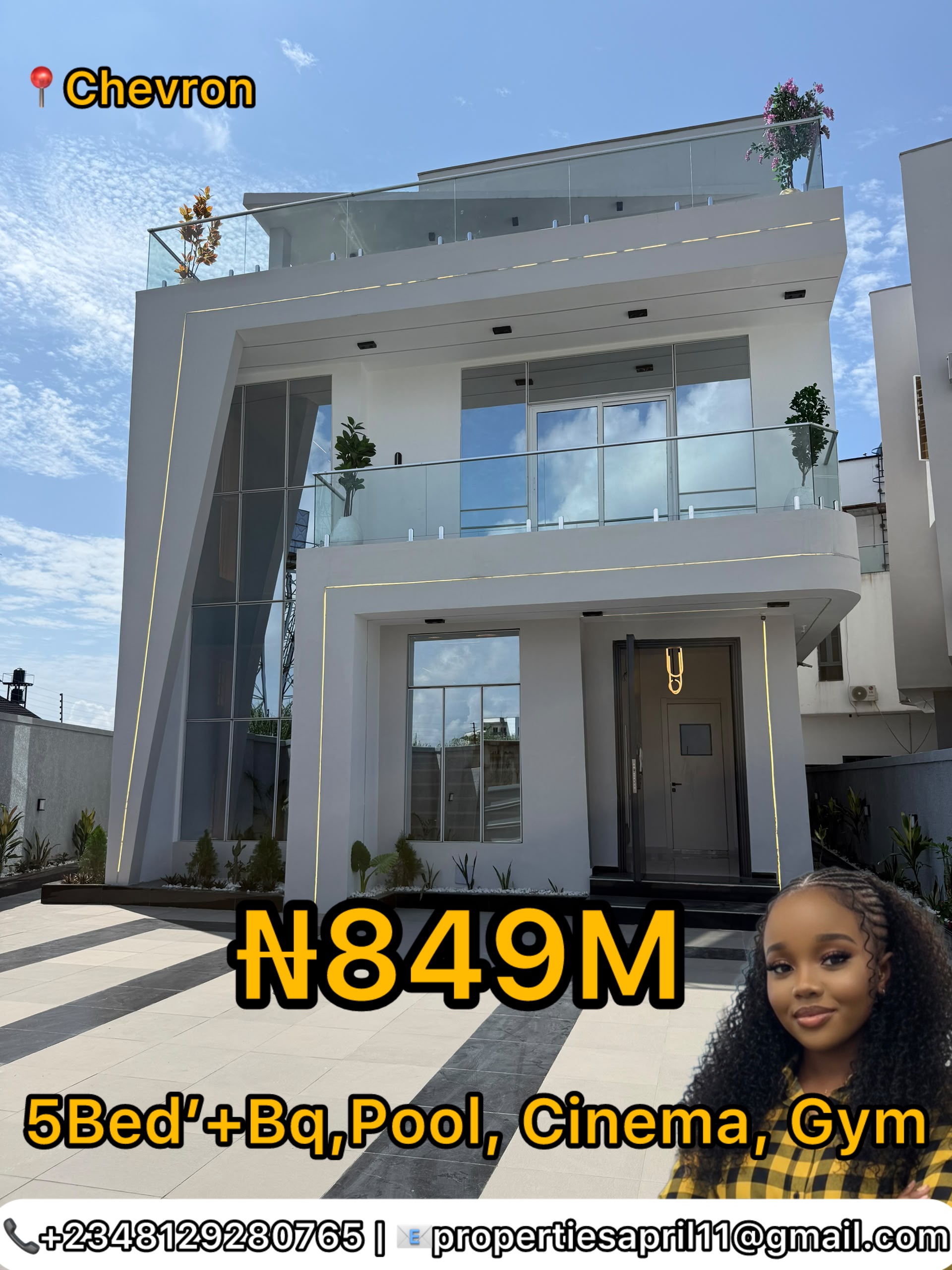 Discover modern luxury in this beautifully finished 5-bedroom fully detached duplex with BQ, sitting on 420sqm and designed for comfort, sophistication and convenience. in Chevron | Verified Listing on Temivilla