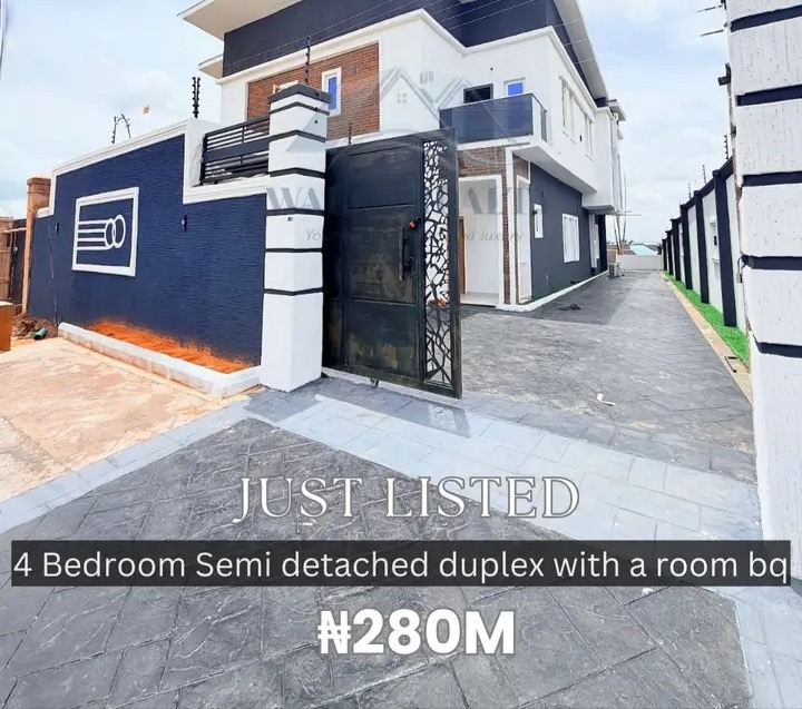 Newly built 4 bedroom semi detached duplex with BQ - image 1