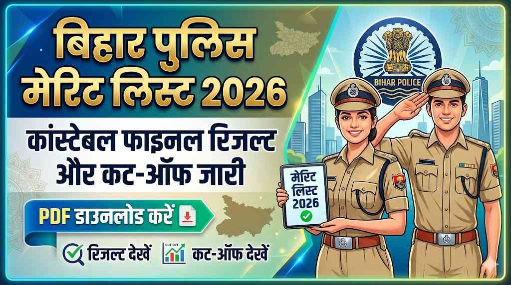 Bihar Police Merit List 2026 PDF Download: यहाँ देखें Constable Final Result और Cut-Off