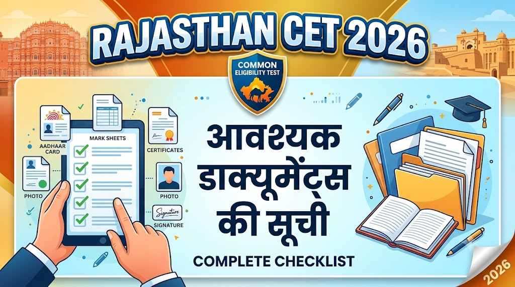 Rajasthan CET 2026 ke liye Documents List
