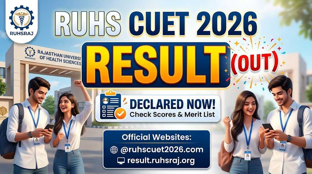 RUHS CUET 2026 Result (Out): @ruhscuet2026.com & result ruhsraj.org