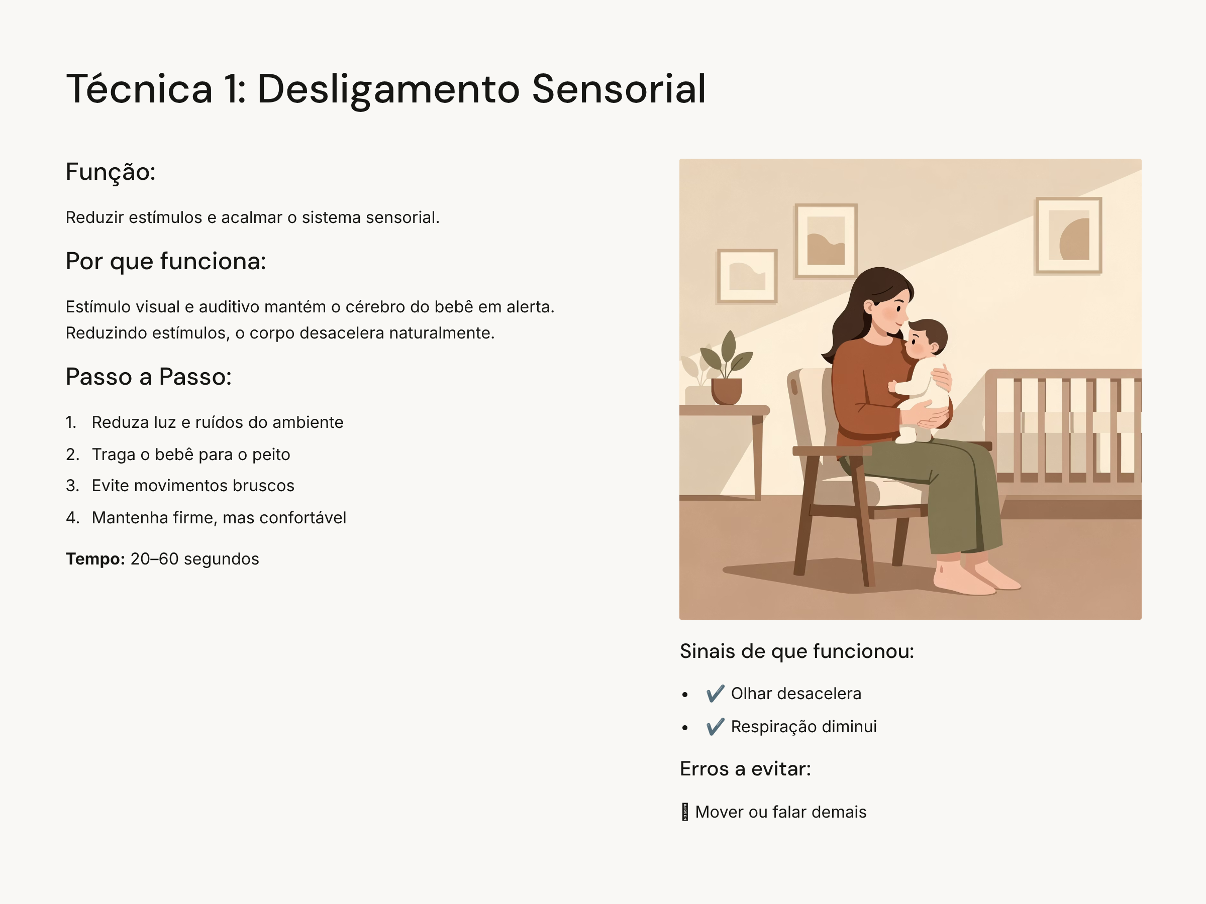 Screenshot explaining Technique 1: Sensory Shutdown