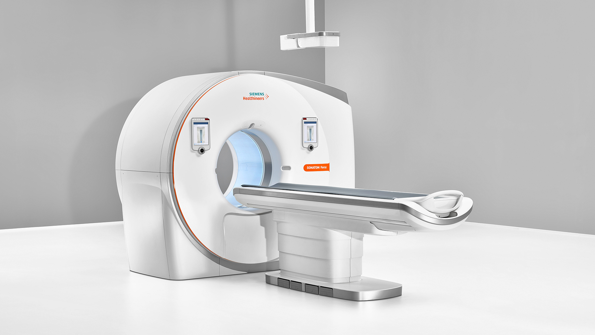 A patient undergoing a CT scan.