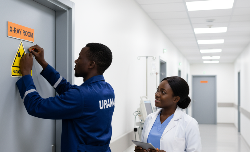 A URANA consultant reviewing Atomic Energy Council (AEC) compliance documents for X-ray licensing in Uganda.