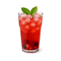 A glass of red Italian soda.