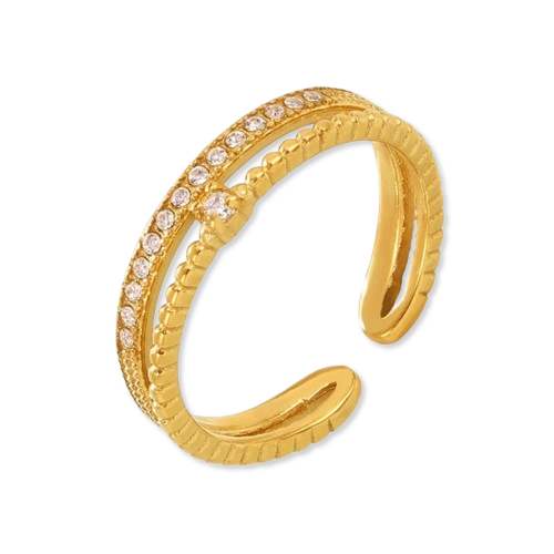 Æterisk Glødebånd ring 18k guldbelagt