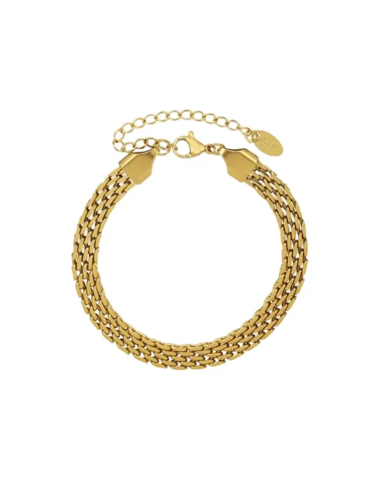 Guldflet armbånd 18k guldbelagt