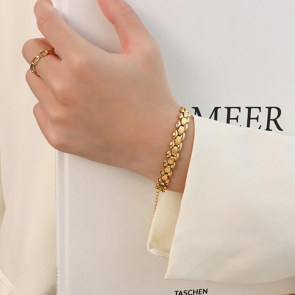 Radiance Link armbånd 18k guldbelagt