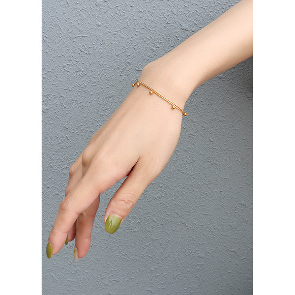 Golden Glow Kugle armbånd 18k guldbelagt
