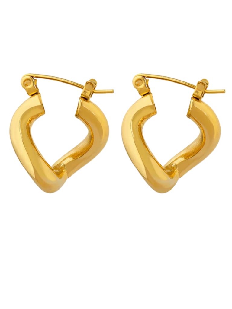 Gyldne Delta øreringe 18k guldbelagt