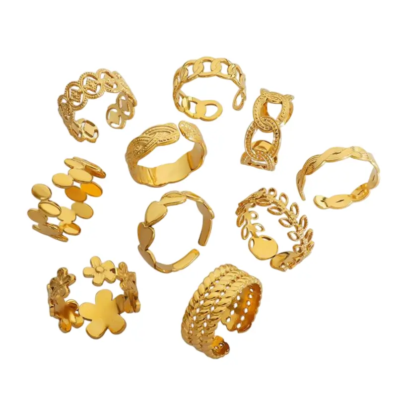 Kædearving ring 18k guldbelagt