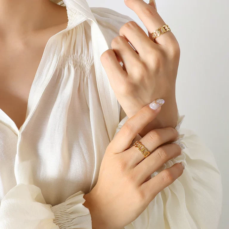 Kædearving ring 18k guldbelagt