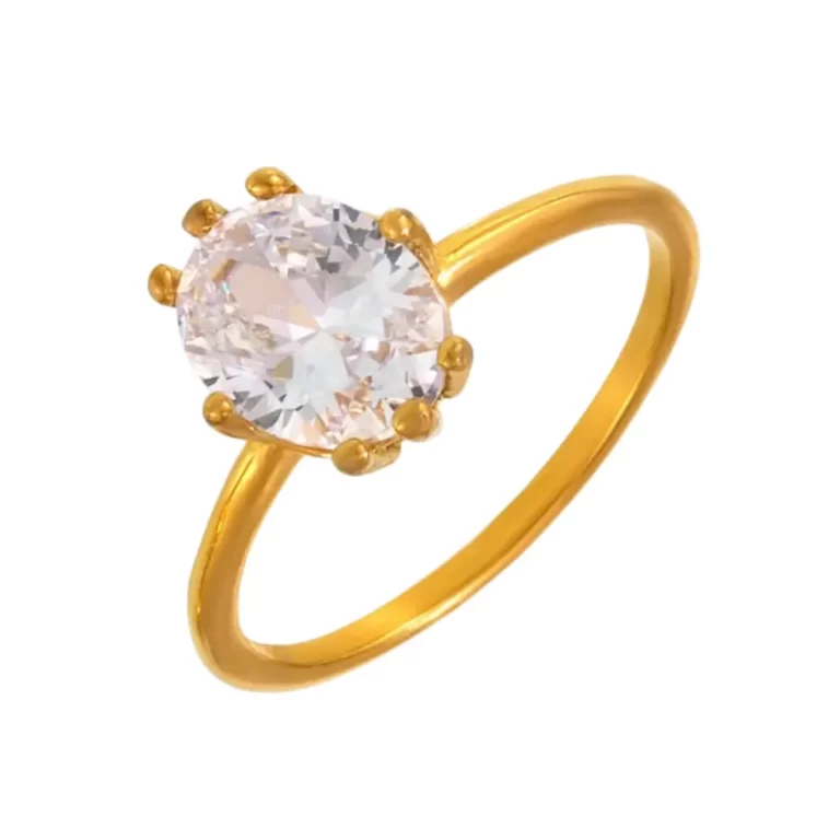 Strålende Blomst ring 18k guldbelagt