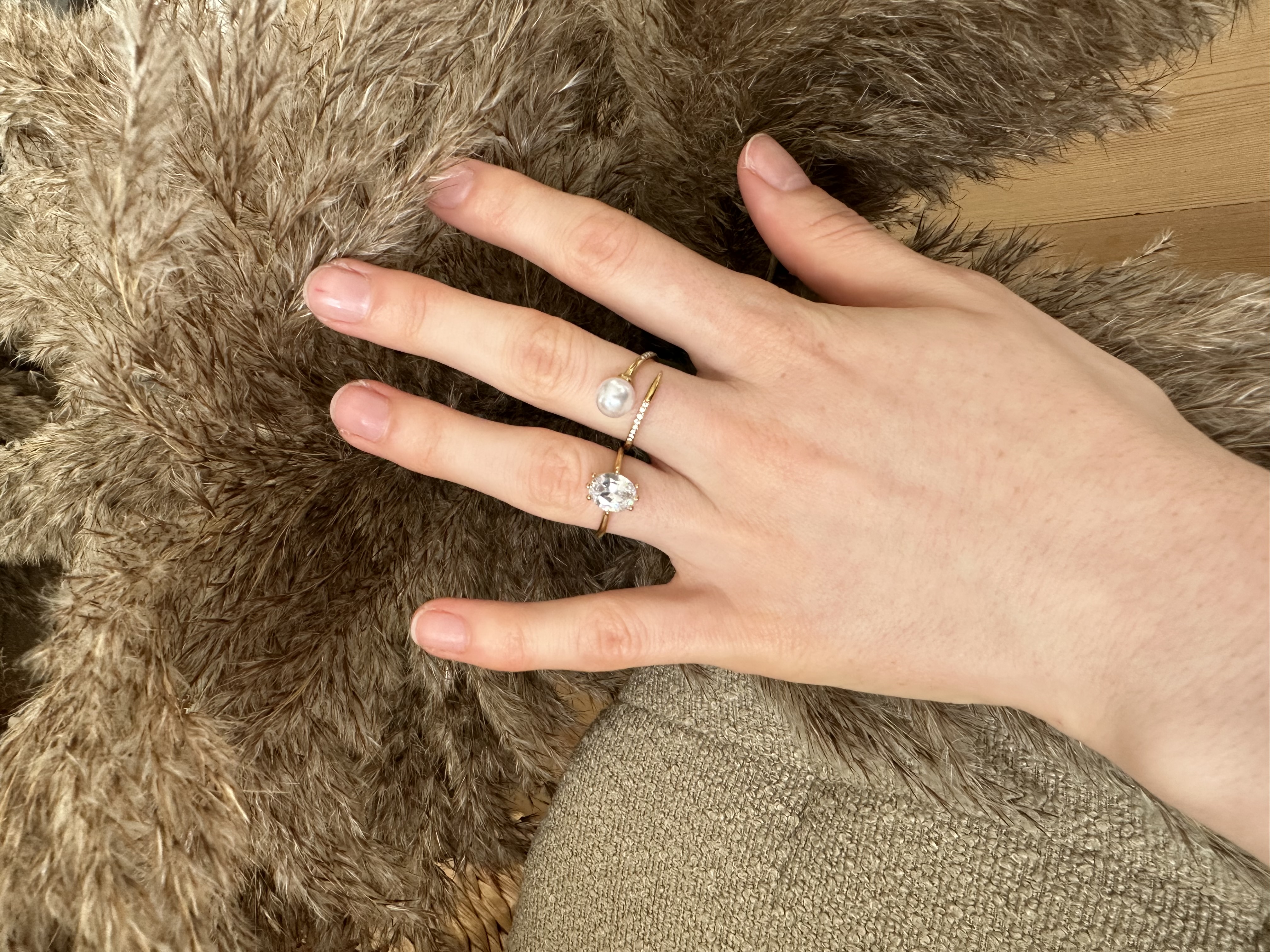 Strålende Blomst ring 18k guldbelagt