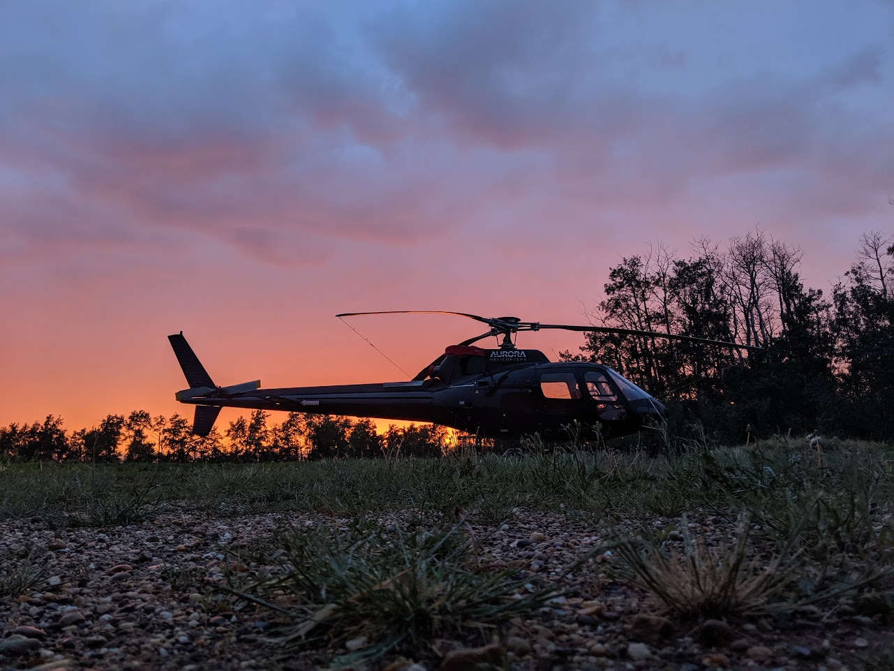 Operational helicopter