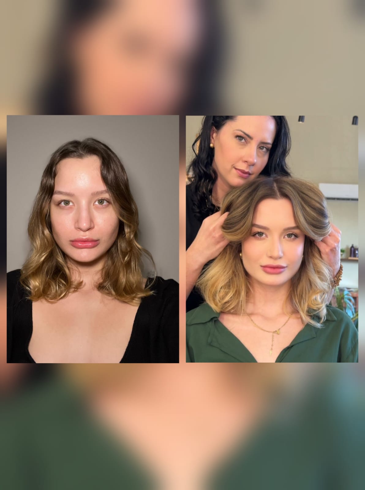 Transformação de design de sobrancelha