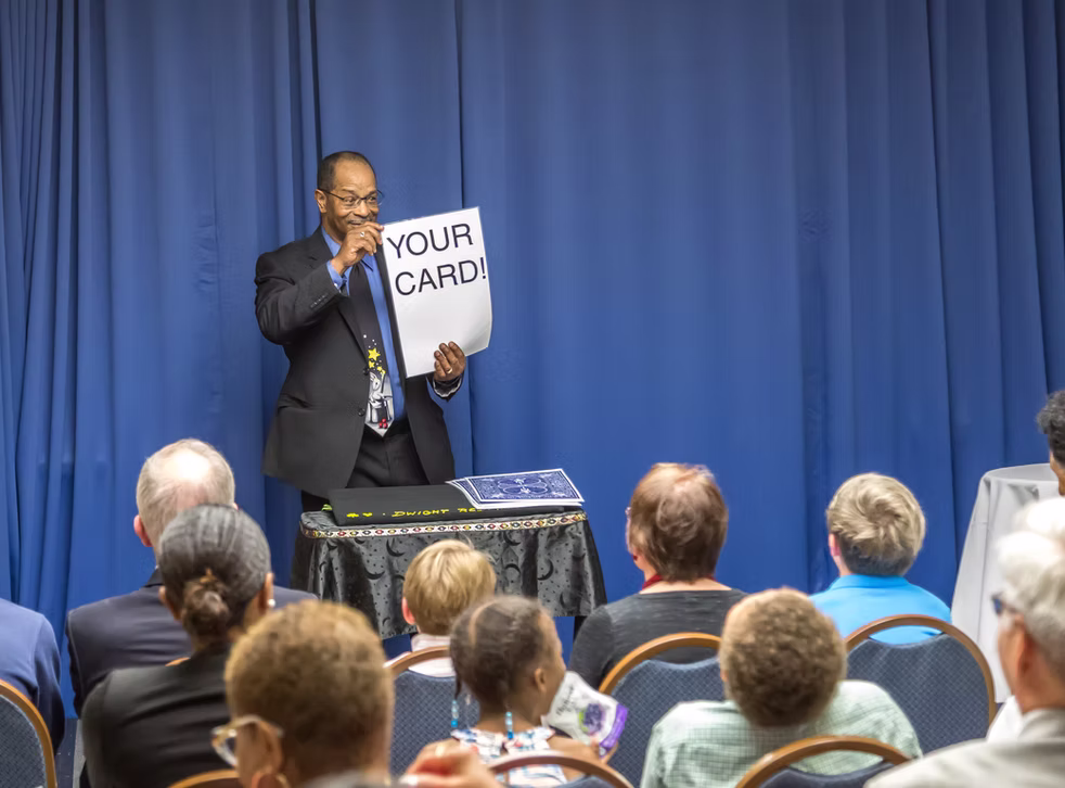 Magician performing a trick.