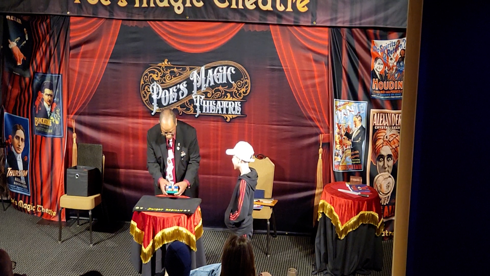 Performance at Poe's Magic Shop.
