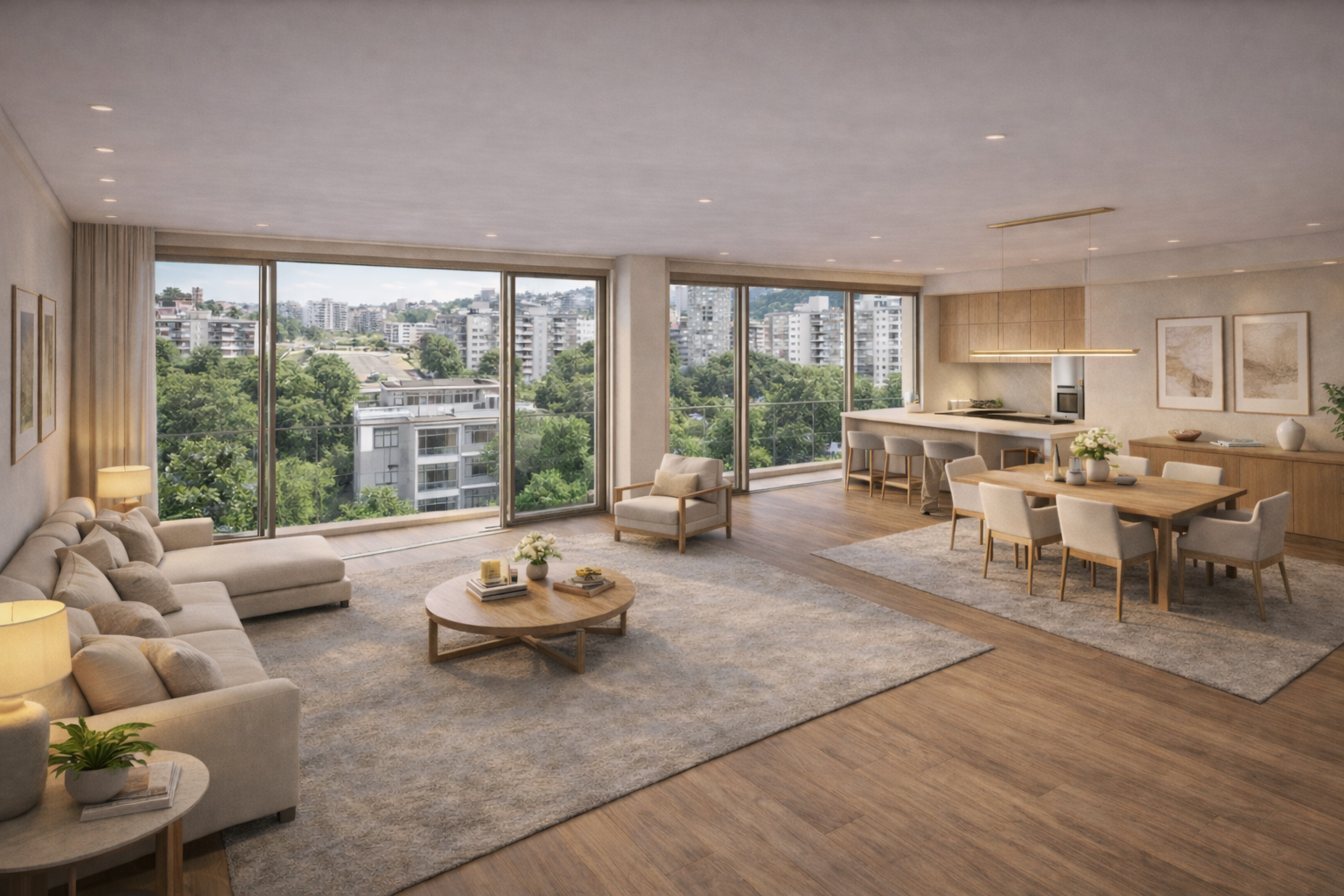 Gourmet kitchen with high-end appliances.