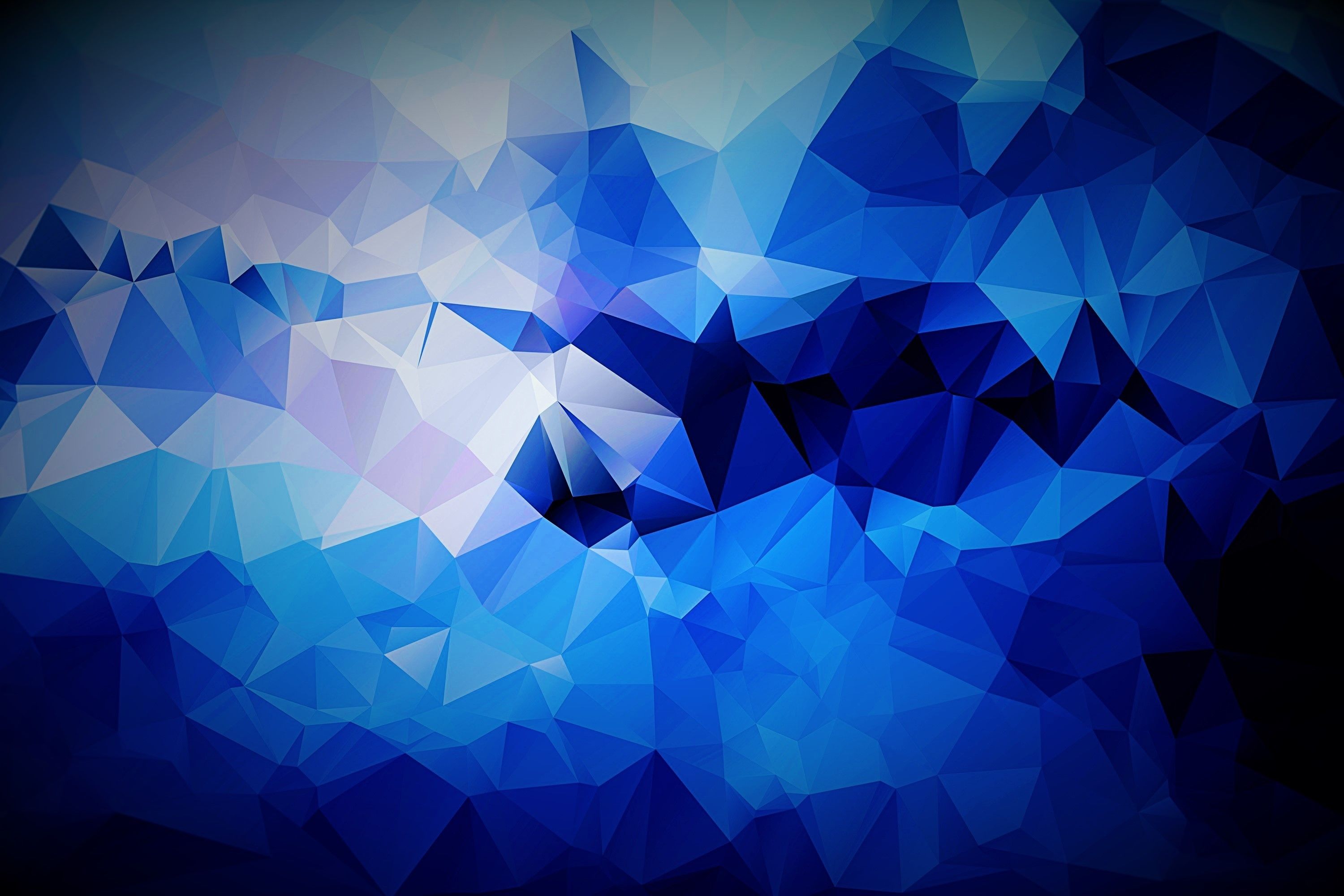 Abstract blue geometric background for the main page hero section.