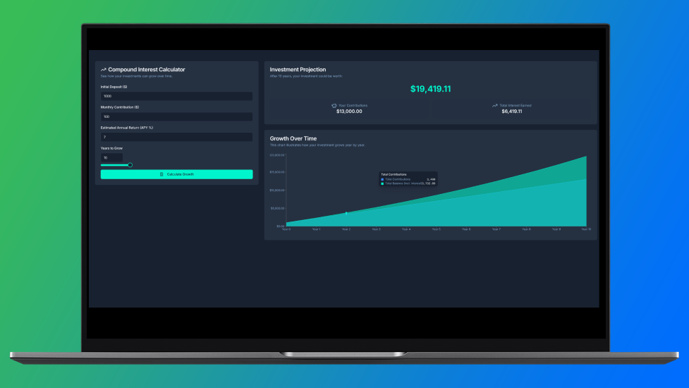 Compound Interest Calculator screenshot