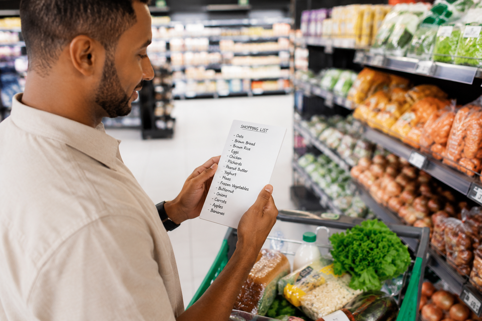Healthy Family Grocery List for under R500