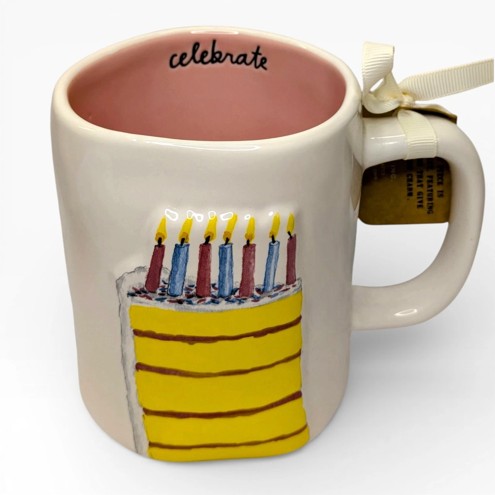 CELEBRATE Birthday Cake Farmhouse Ceramic Mug