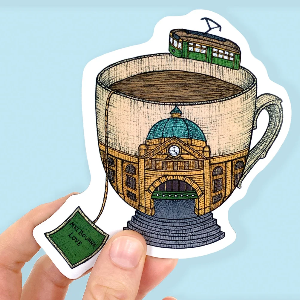 Melbourne Teacup Magnet thumbnail 3