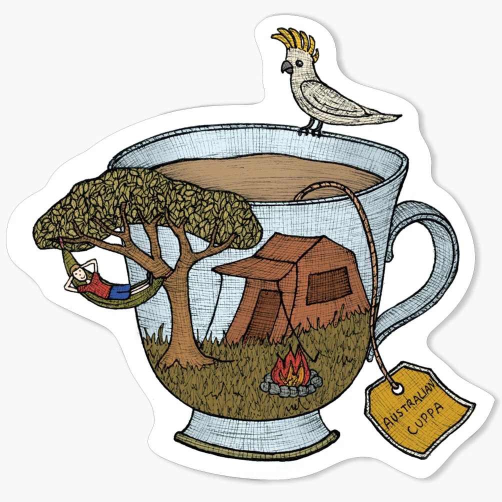 Camping Teacup Magnet thumbnail 0
